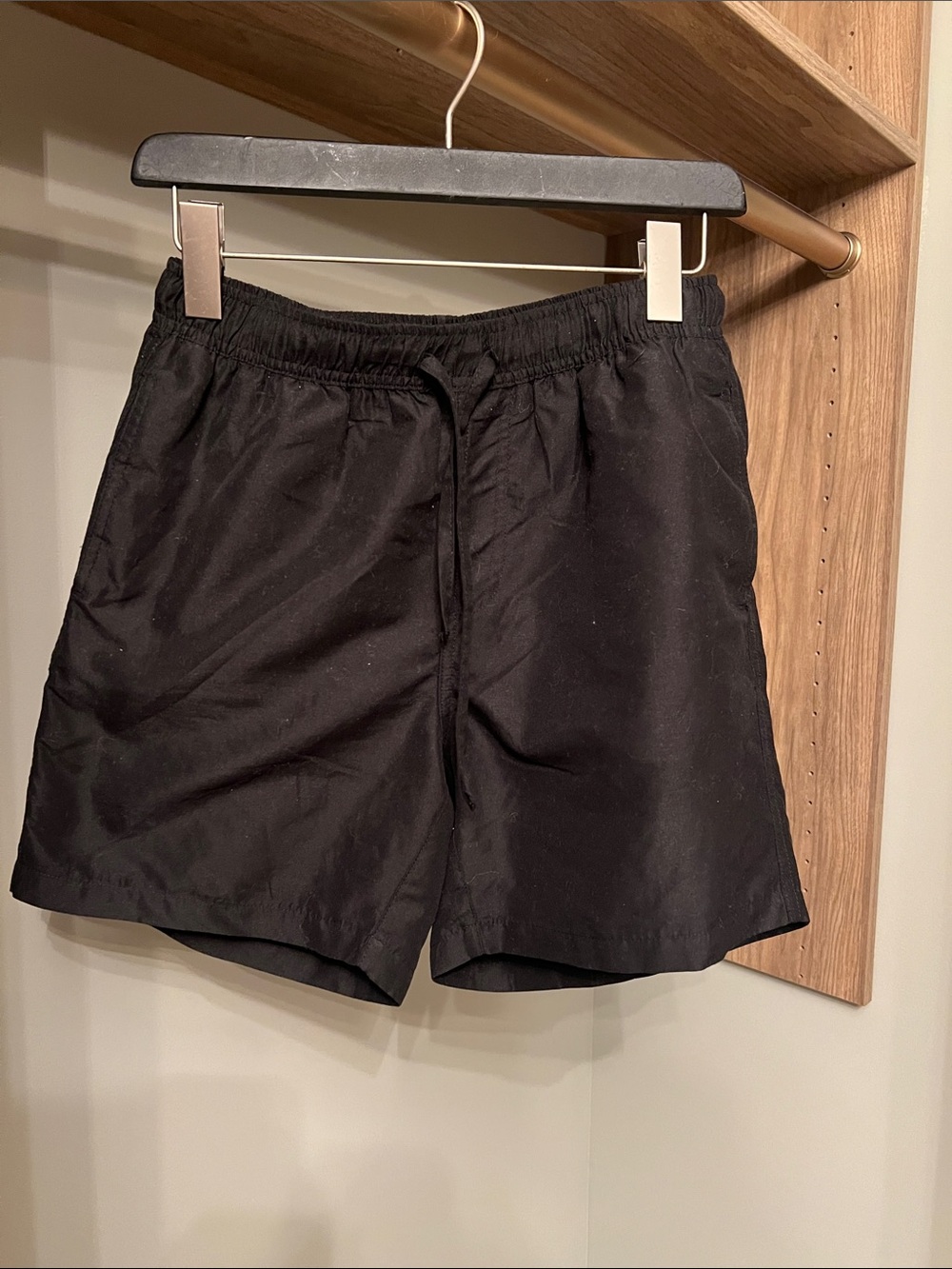 Men's Black Performance Drawstring lined Athletic Shorts